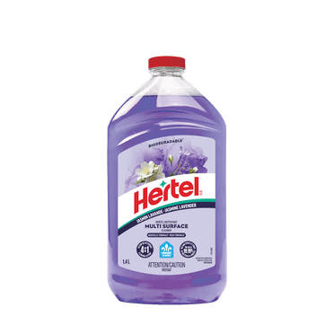 Hertel Multi-surface cleaning disinfectant dilutable, Jasmine lavender, 1.4L