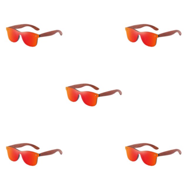 Thinsony Protection de Monture Légère à la Mode Ajustement Confortable Options de Lentilles Colorées Unisexe Rouge 5 Ensembles