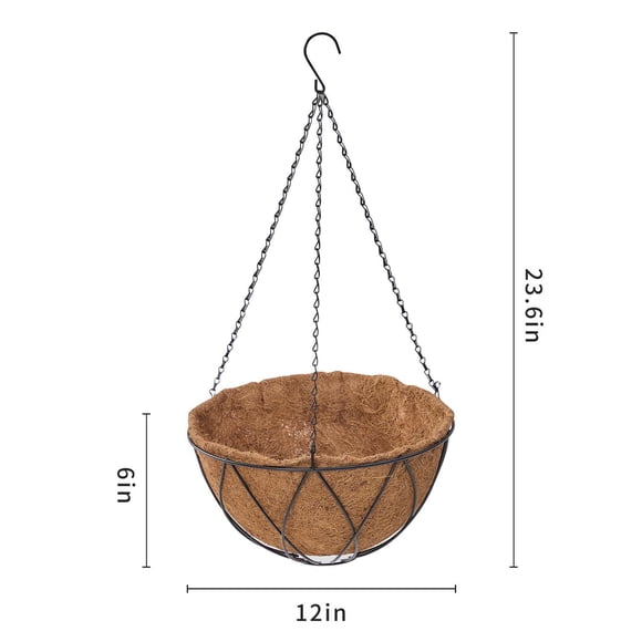 Mainstays 12 in Coco Hanging Basket