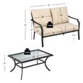 thumbnail image 2 of Patiojoy Ensemble de 2 Pcs pour Patio Causeuse et Table Basse Canapé d'Extérieur Rembourré pour Jardin Cour Arrière, 2 of 6