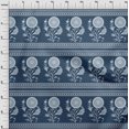 thumbnail image 4 of oneOone Polyester Spandex Bleu Sarcelle Tissu Maxican Floral Robe Tissu Tissu Imprimé par la Cour 56 Pouces de Large, 4 of 4