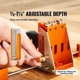 thumbnail image 3 of VEVOR Pocket Hole Jig Kit, 34 Pcs Pocket Hole Jig System with 11" C-clamp, Fixture, Step Drills, Wrenches, Drill Stop Rings, Square Drive Bits, Toolbox, for DIY Carpentry Projects, Adjustable, 3 of 9