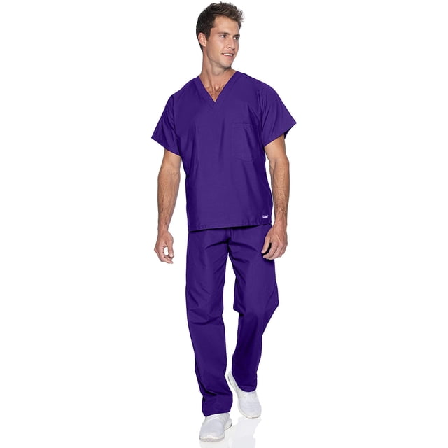 Landau Essentials Haut de Sarrau à Col en V : 1 Poche, Réversible, Unisexe, Coupe Classique Décontractée Sarraus Médicaux 7502
