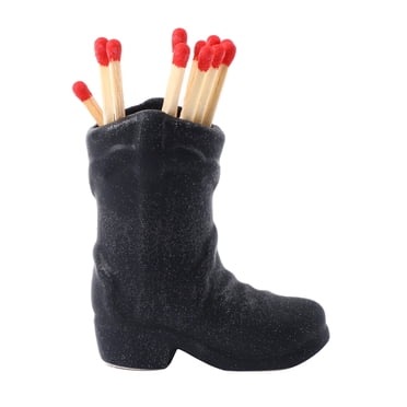 (Assiettes Non Incluses) Pot d'Association en Céramique pour Attaquant, Pot d'Association de Bottes en Céramique, Organisateur (Noir)
