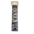 thumbnail image 3 of FantastikParty Adult Black & Gold “Birthday Queen” Satin Sash, 33 inch, One Size, 3 of 3