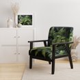 thumbnail image 2 of Designart « Dynamic Ferns Green and Black Contrast II » Fauteuil d'Appoint Rembourré à Fougères Vertes - Fauteuil Moderne pour Chambre, 2 of 7