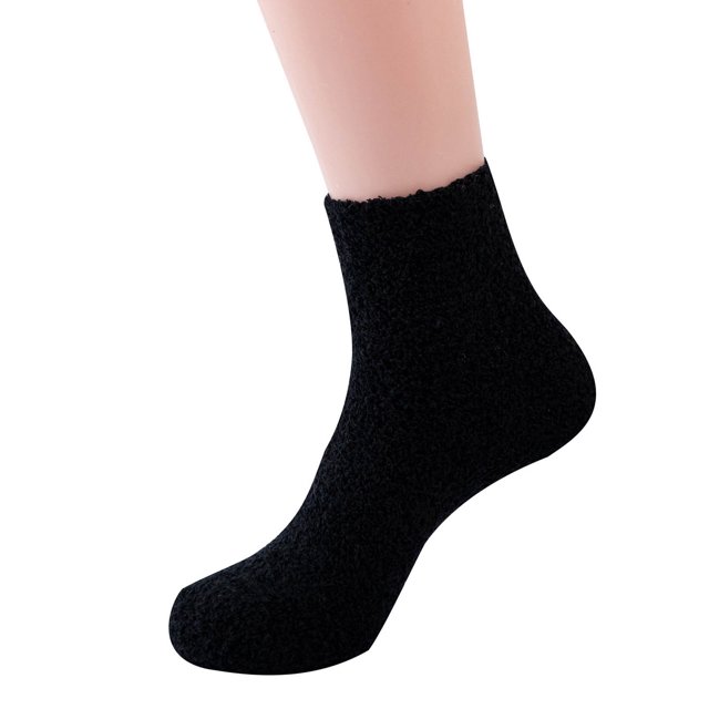 cfhntfmh Womens Fuzzy Socks Soft Cozy Solid Color Socks Winter Plush Warm Slipper Socks for Ladies Fall Winter Socks