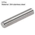 thumbnail image 2 of Unique Bargains Tige Entièrement Filetée M6 x 30 mm en Acier Inoxydable 304, Filets à Droite, Lot de 5, 2 of 4