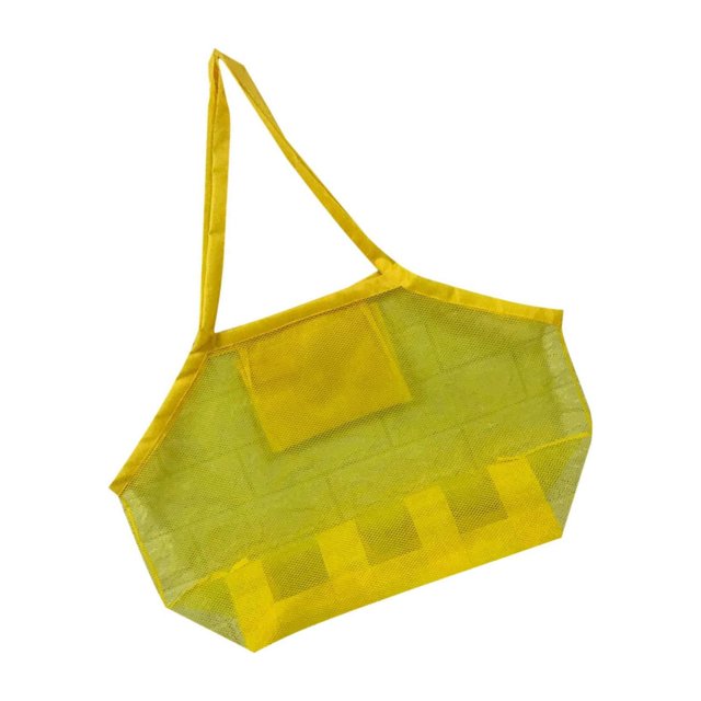 maskred Versatile Beach Toys Bag Durable Mesh Tote for Poolside Adventures Yellow Extra Large 2Set