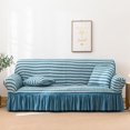 thumbnail image 2 of 2024 1 Piece Sofa Slipcover with Pleated Ruffled Skirt Washable High Stretch Durable Furniture Protector 3 Seater Pine Green, 2 of 13