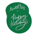 thumbnail image 1 of Inkdotpot Pack Of 100 Happy Holiday Favor Paper Tags Craft Real Silver Foil Hang Tags, 1 of 6