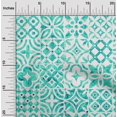 thumbnail image 2 of oneOone Velvet Turquoise Green Fabric Floral Sewing Material Print Fabric By The Yard 58 Inch Wide, 2 of 5