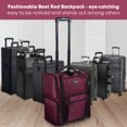 thumbnail image 2 of Byootique Beet Red Rolling Makeup Train Case Soft Sided Cosmetic Travel, 2 of 11
