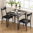 thumbnail image 1 of Dining Table Set for 2, Kitchen Table Set for 2, Dining Room Table Set with Upholstered Chairs, Square Kitchen Table Set for Small Space, Apartment, Studio, 1 of 9