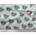 thumbnail image 3 of Soimoi Green Poly Georgette Fabric Wolf & Landscape Nature Print Fabric by Yard 42 Inch Wide, 3 of 5