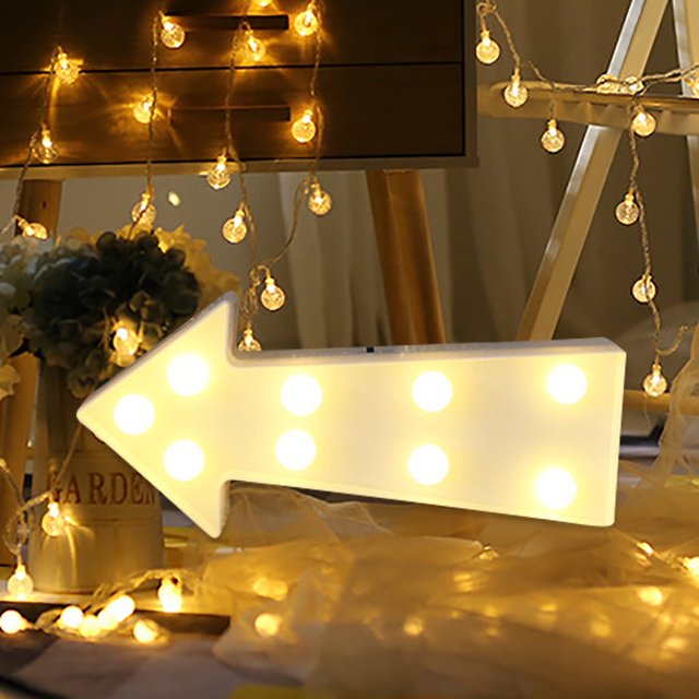 Fridja Alphabet LED Letter Lights Light Up White Plastic Letters Standing Hanging →