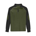 thumbnail image 3 of Besolor Mens Corduroy Sweatshirts Color Block Lapel Collar Button up Pullover Mock Neck Long Sleeve Sweaters Tops, 3 of 5