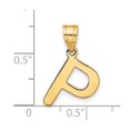 thumbnail image 4 of Diamond2Deal 14K Yellow Gold Bubble Letter P Initial Pendant for Women, 4 of 6