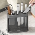 thumbnail image 4 of TopLLC Storage Bins Kitchen Plastic Knife Rack Shelf Countertop Multifunctional Knife And Fork Spoon Organizer Cylinder Knife Holder All One Organizer Knife Racks Storage Bags, 4 of 9