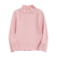 thumbnail image 1 of Diufon Toddler Baby Long Sleeve Tops High Neck Ruffled Hem Basic Bottom Clothes Fall Winter Warm Blouse, 1 of 7