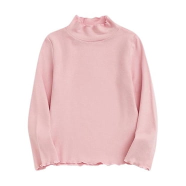 Erwazi T-Shirts à Manches Longues pour Tout-Petites Filles, T-Shirt Doux à Col Rond, T-Shirts Basiques à Manches Longues pour Enfants, Haut