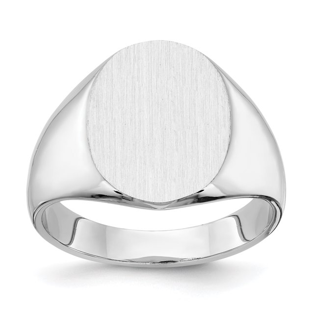 Bague Chevalière en Or Blanc 14 Carats