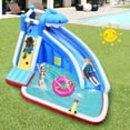 thumbnail image 4 of Costway Inflatable Water Slide shark Bounce House Castle Splash Water Pool Without Blower, 4 of 10