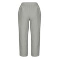 thumbnail image 5 of RXIRUCGD Women's Summer Comfortable Loose Wide Legged Fashion Solid Color Capris, Gray, Size: S, 5 of 5