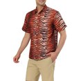 thumbnail image 4 of INSPIRE CHIC Chemises pour Hommes Coupe Régulière Manches Courtes Imprimé Léopard Chemise Décontractée Boutonnée S Imprimé Tigre, 4 of 5