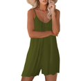 thumbnail image 2 of ORUYROP SNUGWIND Femmes Décontractée Sans Manches Lâches Combinaisons Réglables Shorts Extensibles Coupe-Vent avec Poches, 2 of 5