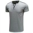 thumbnail image 3 of Birdeem Men Short-Sleeve Beefy Muscle Basic Solid Pure Color Blouse Tee Shirt Top, 3 of 5