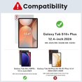 thumbnail image 2 of Touch Keyboard Case for Samsung Galaxy Tab S10+ Plus/ S9 FE+ Plus/Galaxy Tab S9+ Plus 12.4”, with Pencil Holder - Magnetically Detachable Touch Bluetooth Keyboard, 2 of 7