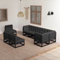 thumbnail image 1 of vidaXL 8 Piece Garden Lounge Set with Cushions Solid Wood Pine, 1 of 5