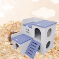 thumbnail image 3 of Small Animal Hideout PVC Hamster House Breathable Stable Cage Toy, 3 of 4