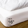 thumbnail image 4 of Hitime Waterproof Mattress Protector King Size, Breathable Cooling Bed Mattress Cover with Deep Pocket Plastic Mattress Protector Fitted 6"-15"(Microfiber, King 76"x80"), 4 of 6