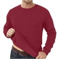 thumbnail image 2 of QIPOPIQ Chandail à Col Rond pour Homme à Manches Longues Décontracté Chaud en Molleton Chandail à Enfiler Liquidation, 2 of 9