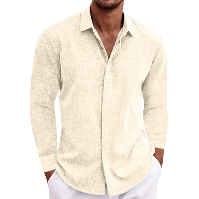 TIMIFIS Chemises Décontractées pour Hommes à Boutons, Mode d'Automne, Manches Longues, Col Rabattu, Blouse, Nouvelles Chemises Habillées Régulières Unies