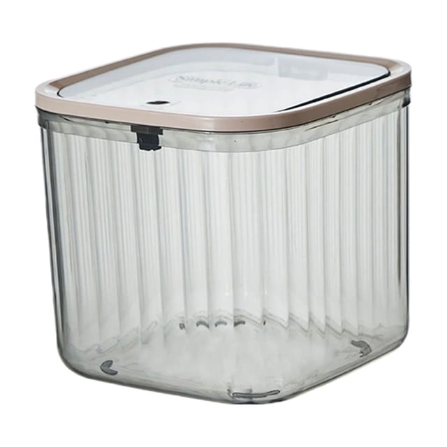 SLYNSHome Mini Desktop Trash Can Press Lid Organizer for Tidy Desk Storage - Gray - L