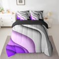 thumbnail image 2 of YST 7-Piece Geometric Stripe Bed in a Bag, Ombre Gradient Bedding Set, Twin, 2 of 4