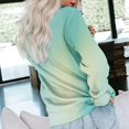 thumbnail image 4 of HKEJIAOI 2023 Women Top Col Rond Couleur Bloc Mi-Lourd Long Sleeve Top, 4 of 6
