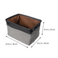 thumbnail image 3 of Foldable Sundries Storage Basket Household Pet Toy Storage Box Dirty Clothes Holder (Black and Grey), 3 of 9