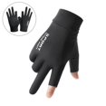 thumbnail image 2 of Women Men Summer Gloves Protection Cool Thin Breathable two finger black, 2 of 8