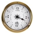thumbnail image 1 of 4.5 Inch Brass Nautical Tide Clock with Barometer, Thermometer and Hygrometer, Weather Station for Sailing, 1 of 4
