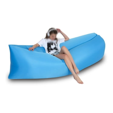 Outdoor Foldable Air Sofa Inflatable Lounge Couch Sleeping Bed Camping Travelling Beach Lounge Chair Waterproof Ultralight Chair