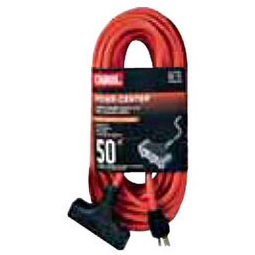 Coleman Cable Southwire 04188 Rallonge en Vinyle à Multiples Prises 12/3 avec Extrémité Éclairée, 50 Pieds, Jaune (41888802)