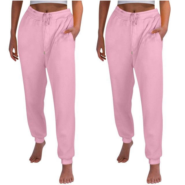 FAIWAD Womens Cinch Bottom Sweatpants 2PC High Waisted Drawstring Fleece Baggy Jogger Workout Trousers