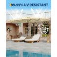 thumbnail image 4 of 15 ft Large Patio Umbrella with Base and Solar Lights, Double-Sided Rectangle Umbrella Oversized Shade for 8-10 People,36 LED Lights and Weighted Base for Pool, Deck, Backyard, 4 of 9