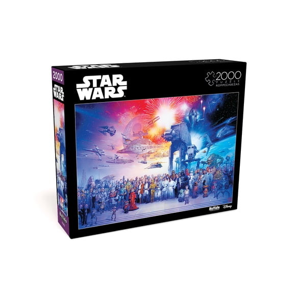 Buffalo Games Star Wars Tu Étais l'Élu Casse-Tête de 2000 Pcs pour Adultes Casse-Tête Stimulant Parfait pour les Soirées de Jeux - Casse-Tête Fini Taille 38.50 x 26.50