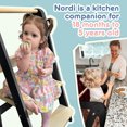 thumbnail image 3 of HARPPA Foldable Kitchen Step Stool for kids, Adjustable Height Toddler Standing Tower, Black, 3 of 6