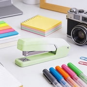 Office Saddle Stitcher, Multi - Function Stapler with Ergonomic Grip, Effortless Handheld Operation, 6.3" x 2.6" x 1.6", Green, QFL